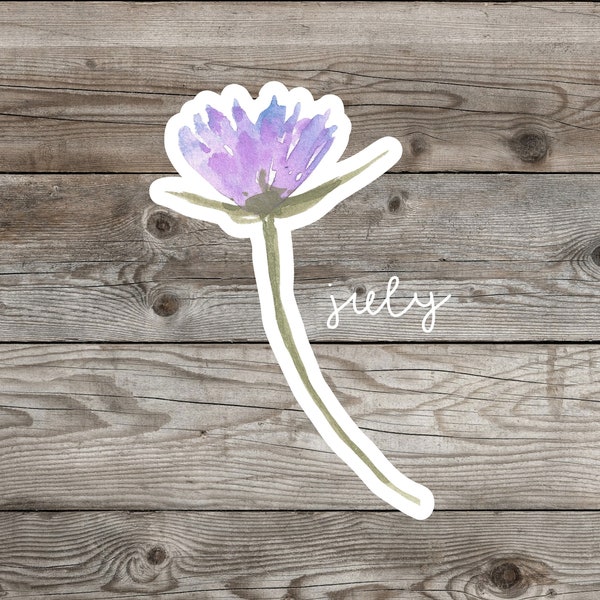 Birth Flower Sticker Vinyl Waterproof