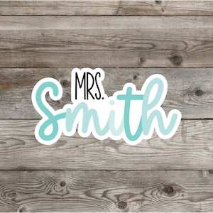 Personalized Name Sticker, Teacher Name Sticker, Custom Stickers, Water Bottle Sticker, Teacher GIft
