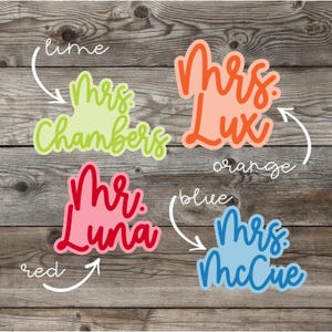 Personalized Teacher Name Sticker | TEACHER GIFT image 3