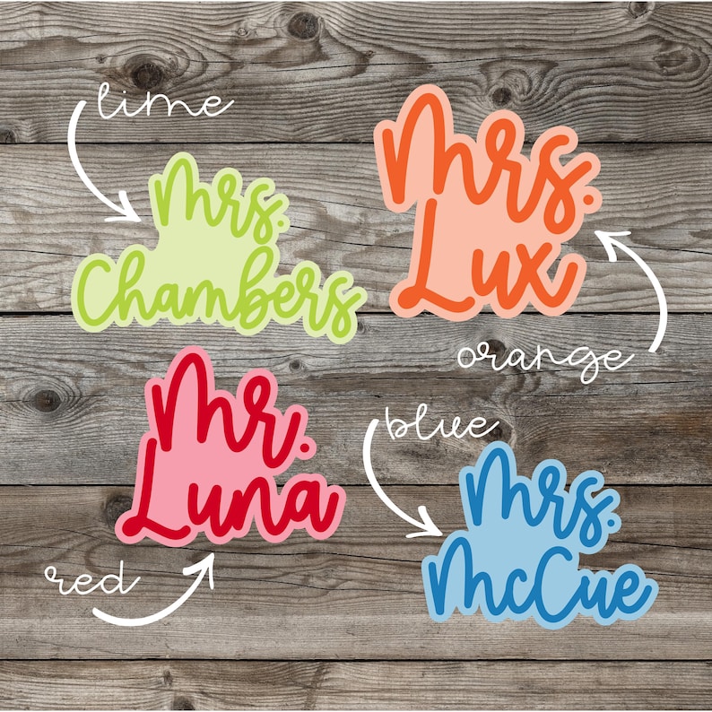 Personalized Teacher Name Sticker | TEACHER GIFT image 3