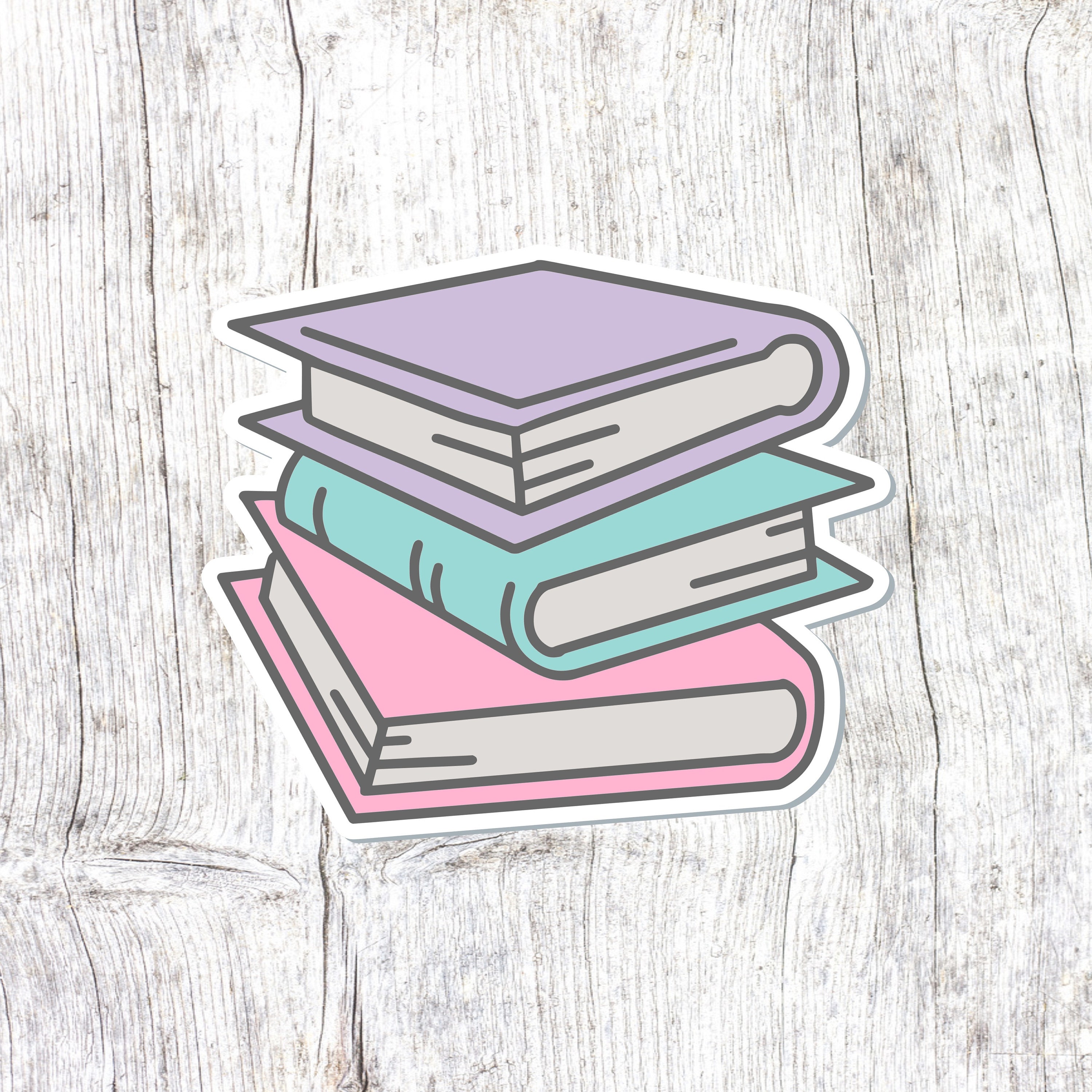 Stack of Books Sticker, Fall Sticker for Book, Reading Stickers