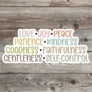 Fruit of the Spirit Sticker, Encouraging, Inspirational, Bible Stickers, Faith Stickers, Christian Stickers, Jesus, God Vinyl Stickers