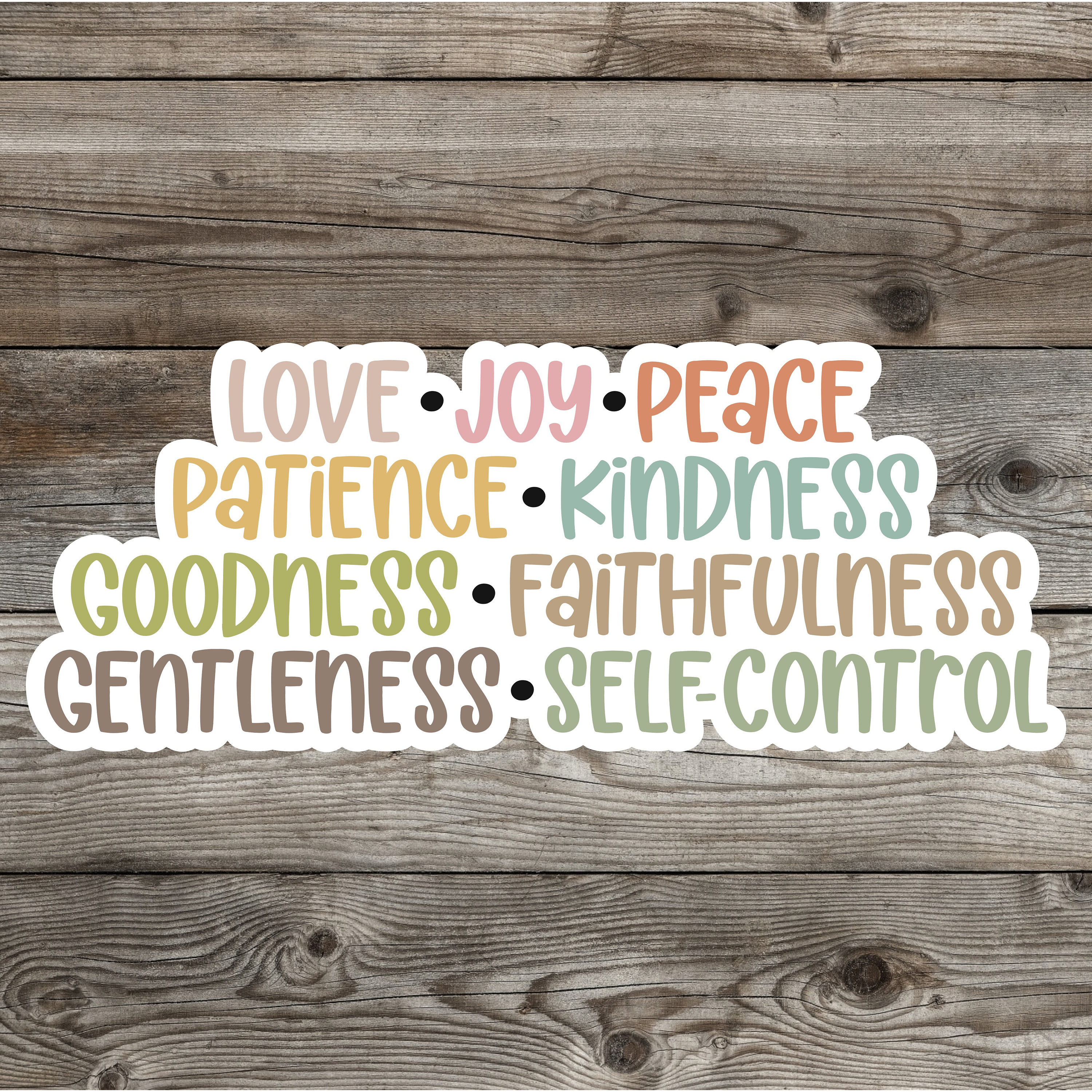 Fruit of the Spirit Sticker, Encouraging, Inspirational, Bible Stickers, Faith Stickers, Christian Stickers, Jesus, God Vinyl Stickers