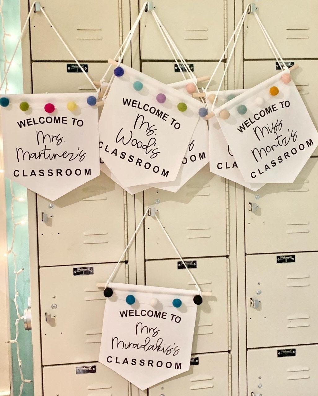 Personalized Teacher Door Hanger | Boho Teacher | Classroom Banner | Teacher Gifts