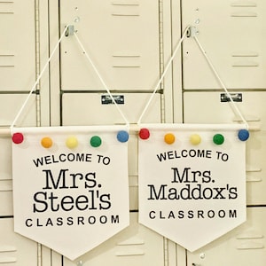 Personalized Teacher Banner | Door Hanger | Boho Teacher | Teacher Gift