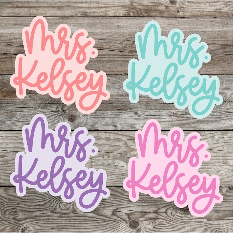 Personalized Teacher Name Sticker | TEACHER GIFT image 1