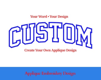 Crea tu propio diseño, diseño de bordado con texto personalizado: patrón digitalizado personalizado (descarga digital)
