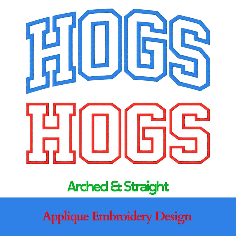 Applique Razorback Razorback Applique - Etsy