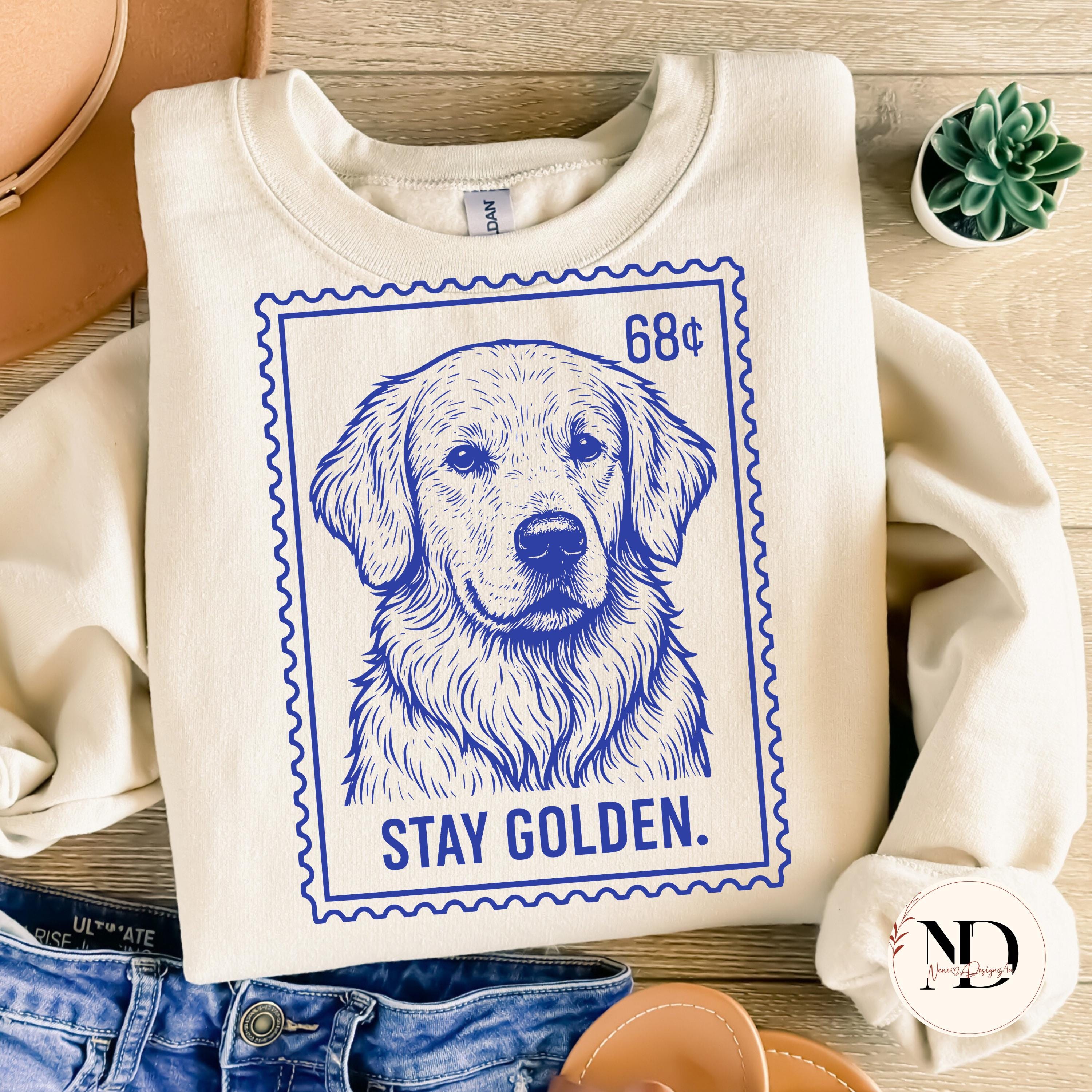 Retro Golden Retriever PNG: Vintage Dog Lover Sublimation Design ...