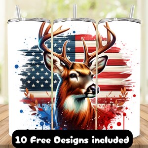 Deer Hunting Tumbler Wrap: Father&#39;s Day Sublimation Design (PNG Digital Download)