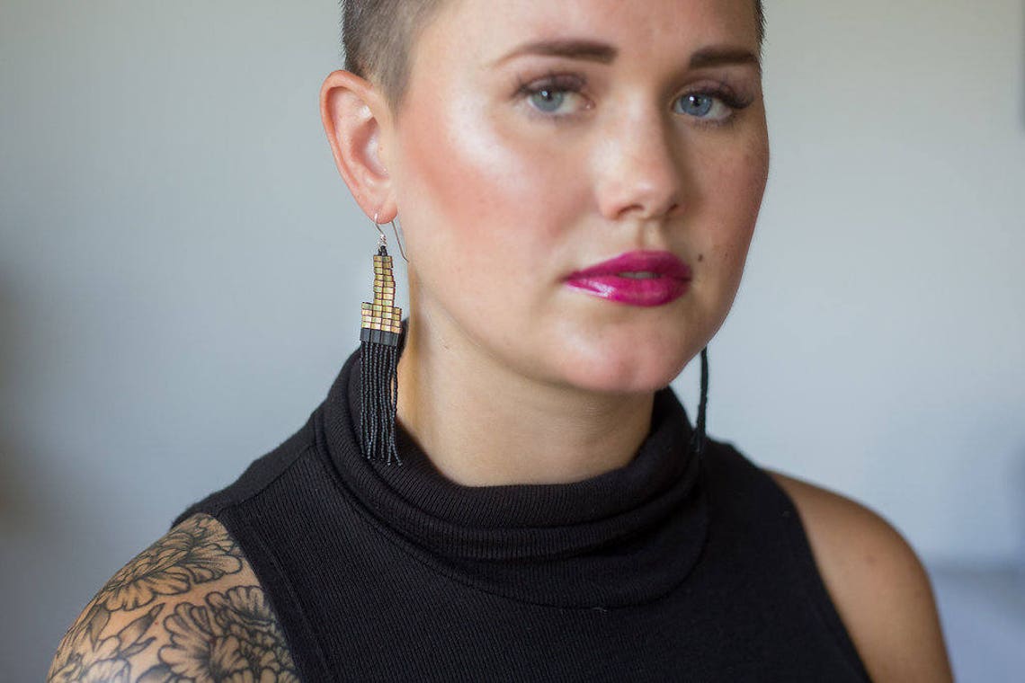 Metallic Olive Earrings Made to Order - Etsy