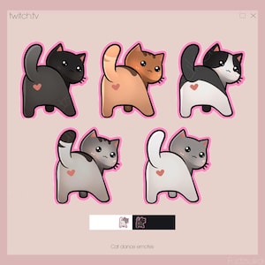 Animerade kattdans-/Twerk-emotes för Twitch/Discord (GIF)