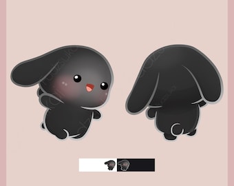 Bunny booty waddle emote for Twitch and Discord
