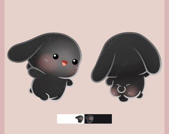 Bunny waddle emote for Twitch and Discord