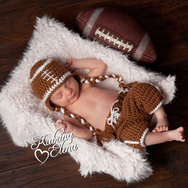 Newborn Football Hat and Shorts Photo Prop