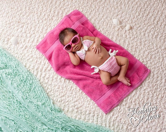 Newborn Bikini Prop, Beach Theme Baby Shower, Baby Girl Photo Prop, Ocean  Theme Baby Shower, Ocean Theme Nursery, Baby, Crochet Photo Prop -   Canada