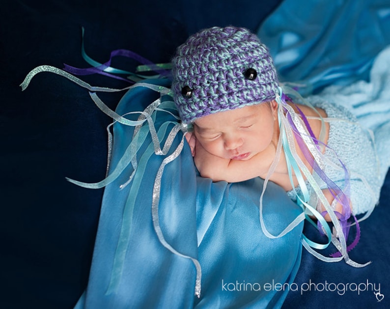 Jellyfish Hat Newborn Jellyfish Baby Shower Gift Ocean Etsy