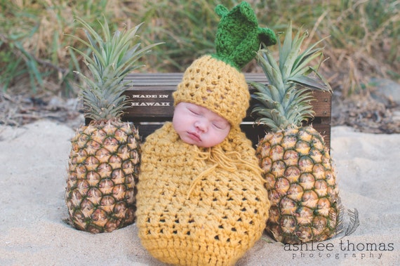 Pineapple Newborn Outfit Newborn Pineapple Prop Crochet