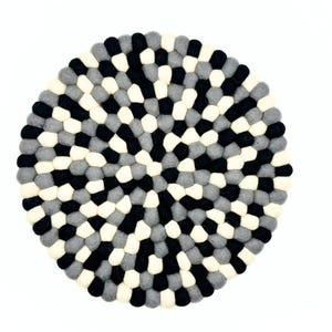 Round Ball Chair Pad In Multicolor| Felt Wool Ball Seat Mat In 40cm| Soft And Durable Seat Cushion | Hand Felted Woolen Chair Insert