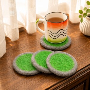 Handmade Wool Felt Trivet Set: Heat-Resistant Table Protector
