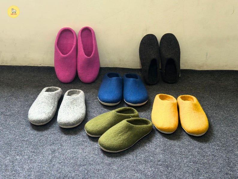 felted wool slippers
