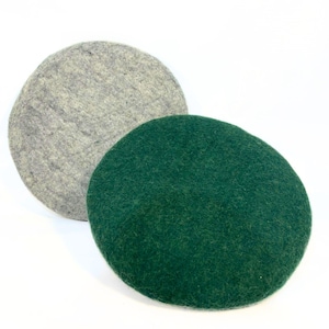 Set of 2 Round Chair Pad| Hand-felted Wool Seat Pad| Soft And Durable Seat Cushion| Comfortable Sitting For Everyday Can Be Used  Both Side.