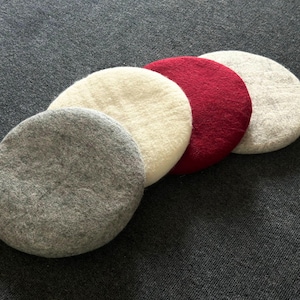 Thick Chair Pad In Various Color Option| Woolen Made Felt Chair pad| Handmade Felt Chair pad| Housewarming Gifts| Durable And Eco-friendly