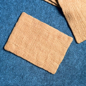 Handmade Golden Wool Felt Placemat: Eco-Friendly Table Decor