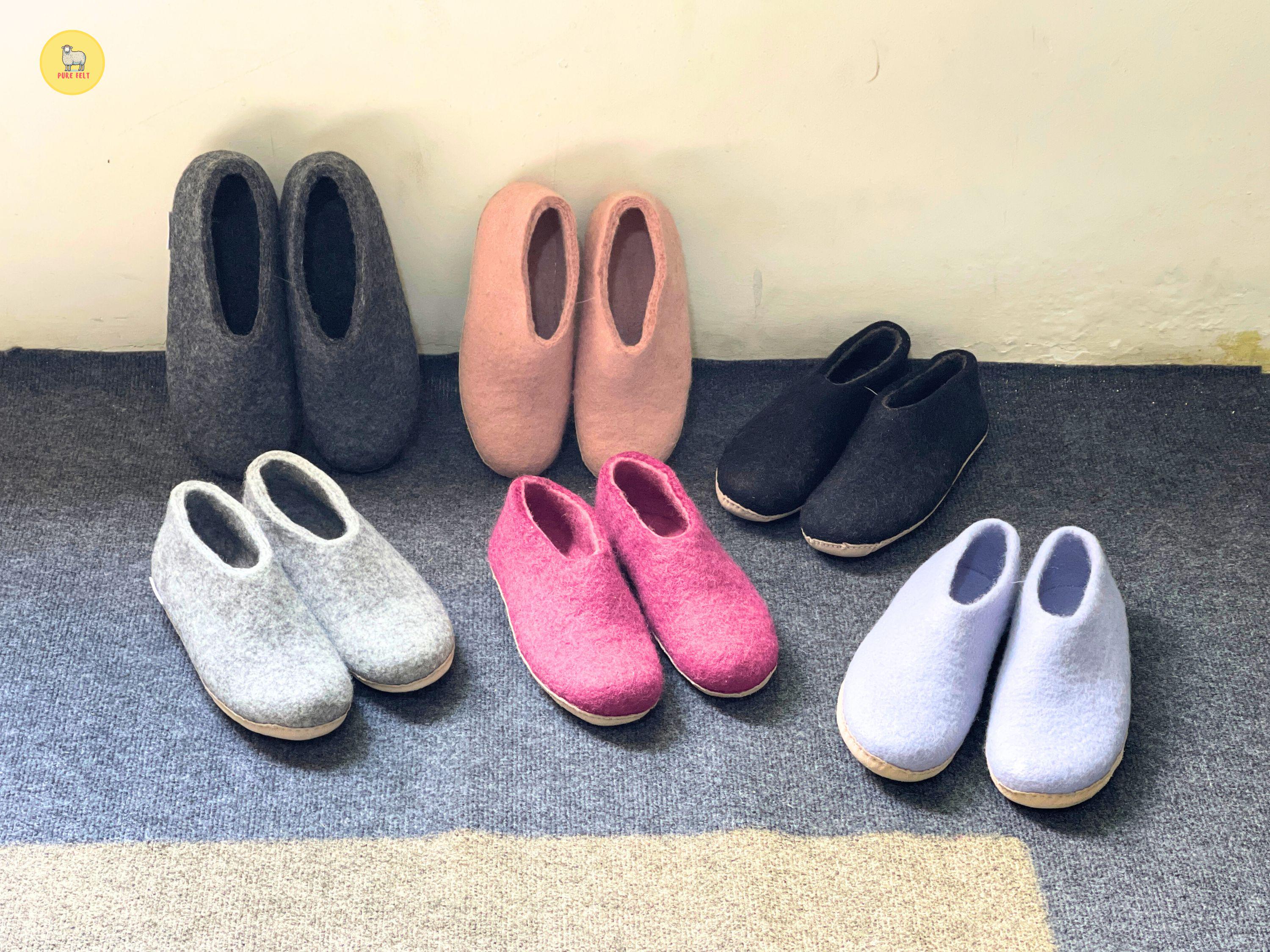 Suede Sole Slippers Womens