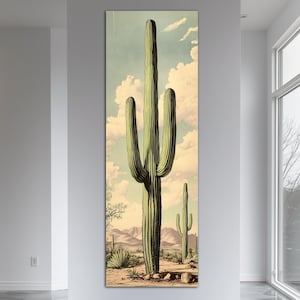 Mexican Desert Canvas Print: Southwest Cacti Landscape Wall Art