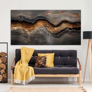 Abstract Wood Canvas Print: Rustic Cottagecore Wall Art