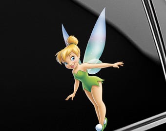 Pegatina de Campanilla - Calcomanía de vinilo de Hada de Disney para coche, portátil y equipaje - Impermeable y transparente OHVU18