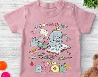 Its A Good Day To Read Shirt, Books Shirt, Librarian Shirt, Read More Books, Bookish Shirt, Book Lover Teacher Shirt, Piggie Elephant UOUC11