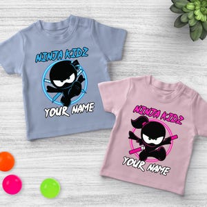 Ninja Kidz Birthday Shirt, Ninja Family Birthday shirts, Personalized Ninja Matching Family Shirt, Custom Ninja Shirt UM2Q01
