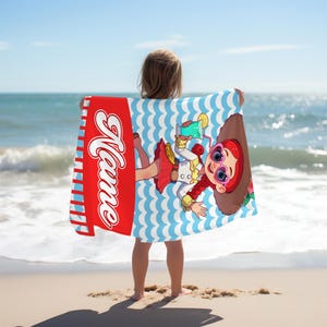 Personalized Disney Pixar Toy Story Beach Towel, Buzz Lightyear Woody Birthday Boy Bath Pool Summer Beach Trip, WDW Disney Summer AYET17 bild 5