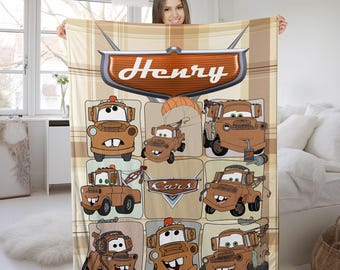 McQueen Cars Blanket Mater Car Tow Mater Blanket Radiator Springs Magic Kingdom Throw Blanket UM3N19