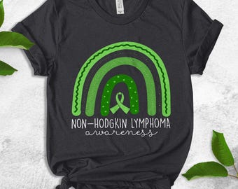 Non-Hodgkin Lymphoma Awareness Shirt,Lymphoma Survivor Shirt,Lymphoma Support Shirt,Lymphoma Lime Green Ribbon Shirt,Lymphoma Rainbow UM1F06