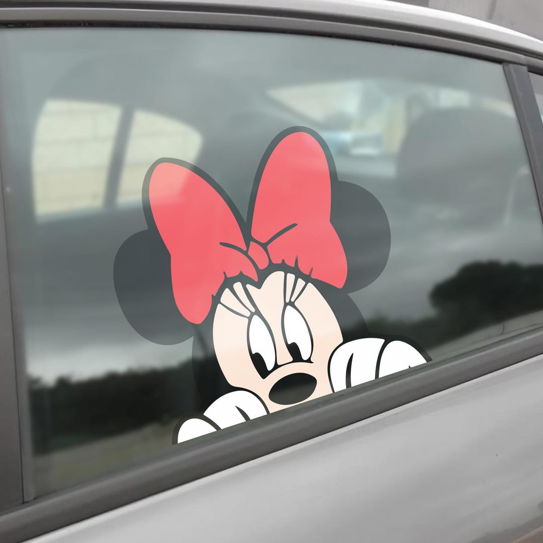 Mickey Mouse Compatible Peeker Peeking Car Window Decals - Bumper ...