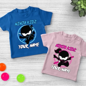 Ninja Kidz Birthday Shirt, Ninja Family Birthday shirts, Personalized Ninja Matching Family Shirt, Custom Ninja Shirt UM2Q01