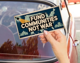 Fund Communities Not War Protest Sign, Anti-Trump Resistance, Political Activist Poster, Rally Sign, Resist Fascism Protest  UN1USK12