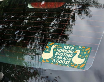 Keep Honking and Follow the Goose Bumper Sticker, Car Stickers, Funny Bumper Stickers, Car Decal, Goose Stickers UN2GBS10