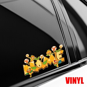 Orange Bird Peeker Sticker – Disney Orange Bird Peeking Vinyl Decal – Waterproof Citrus Car & Laptop Sticker Epcot OHVD20
