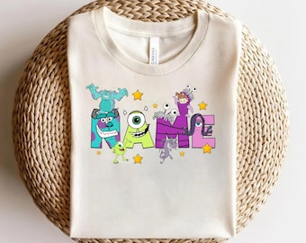 Custom Name Kids Toddler Monster Inc Shirt, Personalized Disney Mike Sully Boo Randall Boggs Shirt, Custom Disneyland Birthday Tee AXKY19