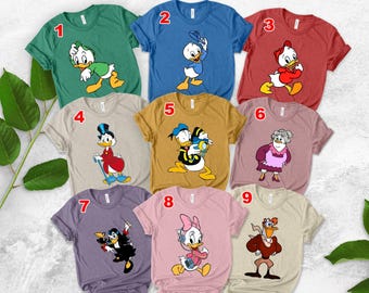 Disney DuckTales Group Shirt, Cute Disney DuckTales Characters Shirt, Huey Louie Dewey Tee, Disneyland Family Shirt UM2E25