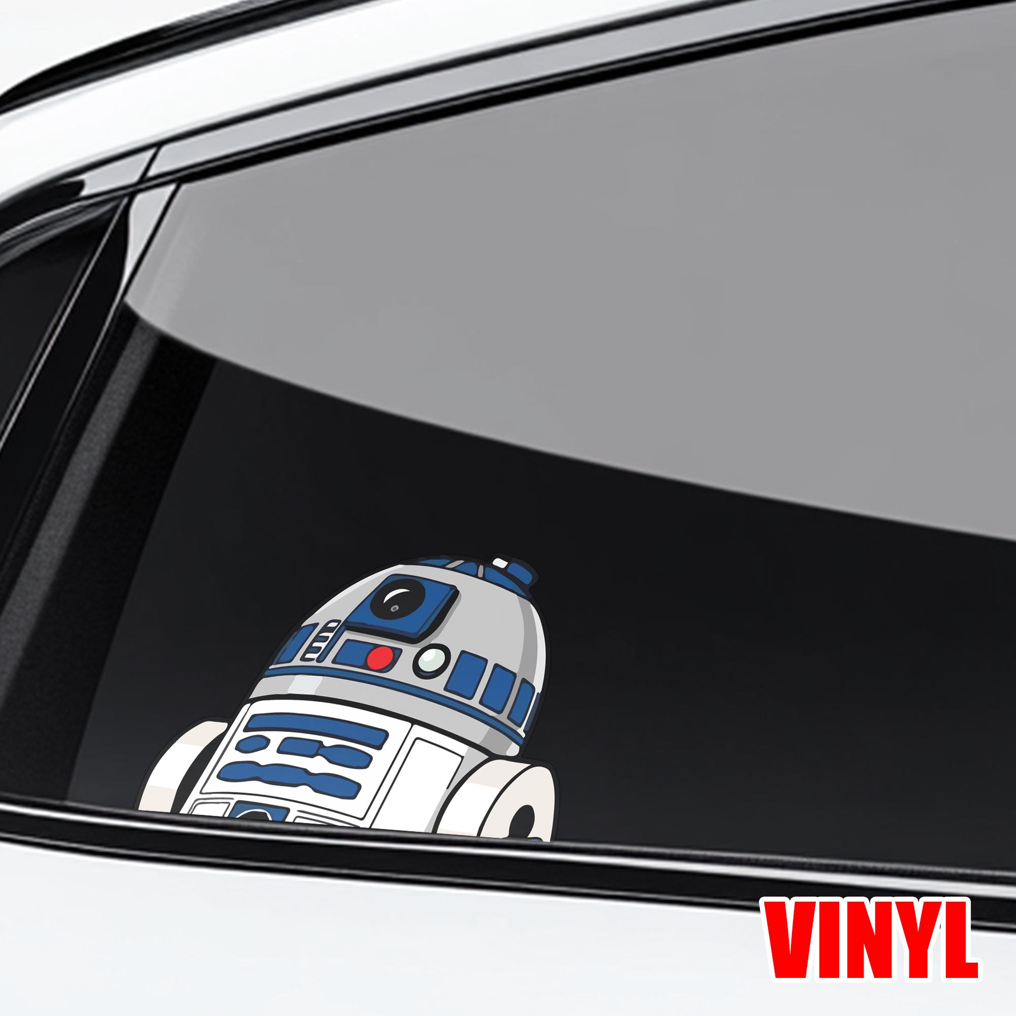 Autocollant Mural Star Wars R2D2 - Design Les Derniers Jedi - Vinyle Amovible - Qualité Haute Définition