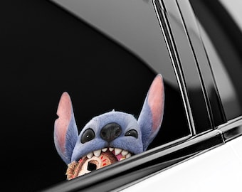 Disney Lilo n Stitch Movie 2025 Peeker Peeking Car Window Decals - Bumper Waterproof Vinyl Stickers - Lilo & Stitch - Pack Stickers UNYSSK06