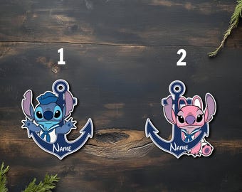 Personalized Disney Stitch Cruise Door Magnet, Disney Surfing Stitch Summer Trip Magnets For Stateroom Door, Family Stitch Magnet AYAW45