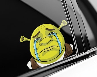 Funny Shrek Swamp Life Peeker Sticker, Peeker Peeking Car Window Decals - Bumper Vinyl Stickers Meme Ogre Sticker Pack Stickers SLX213-4