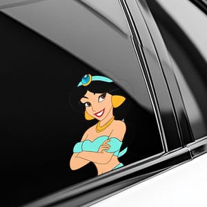 Aladdin Peeker Sticker, Disney Aladdin Peeking Vinyl Decal for Car, Laptop, Water Bottle, Waterproof Aladdin Sticker OHVO15