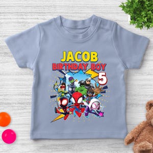 Spidey and His Amazing Friends Birthday Shirt, Spiderman shirts Custom Kids shirts, Spidey Shirt, Birthday Boy Shirt AXHI08